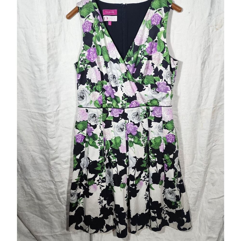 Talbots x Oprah Magazine sz 16 Hydrangea Fit & Flare Twirl Dress